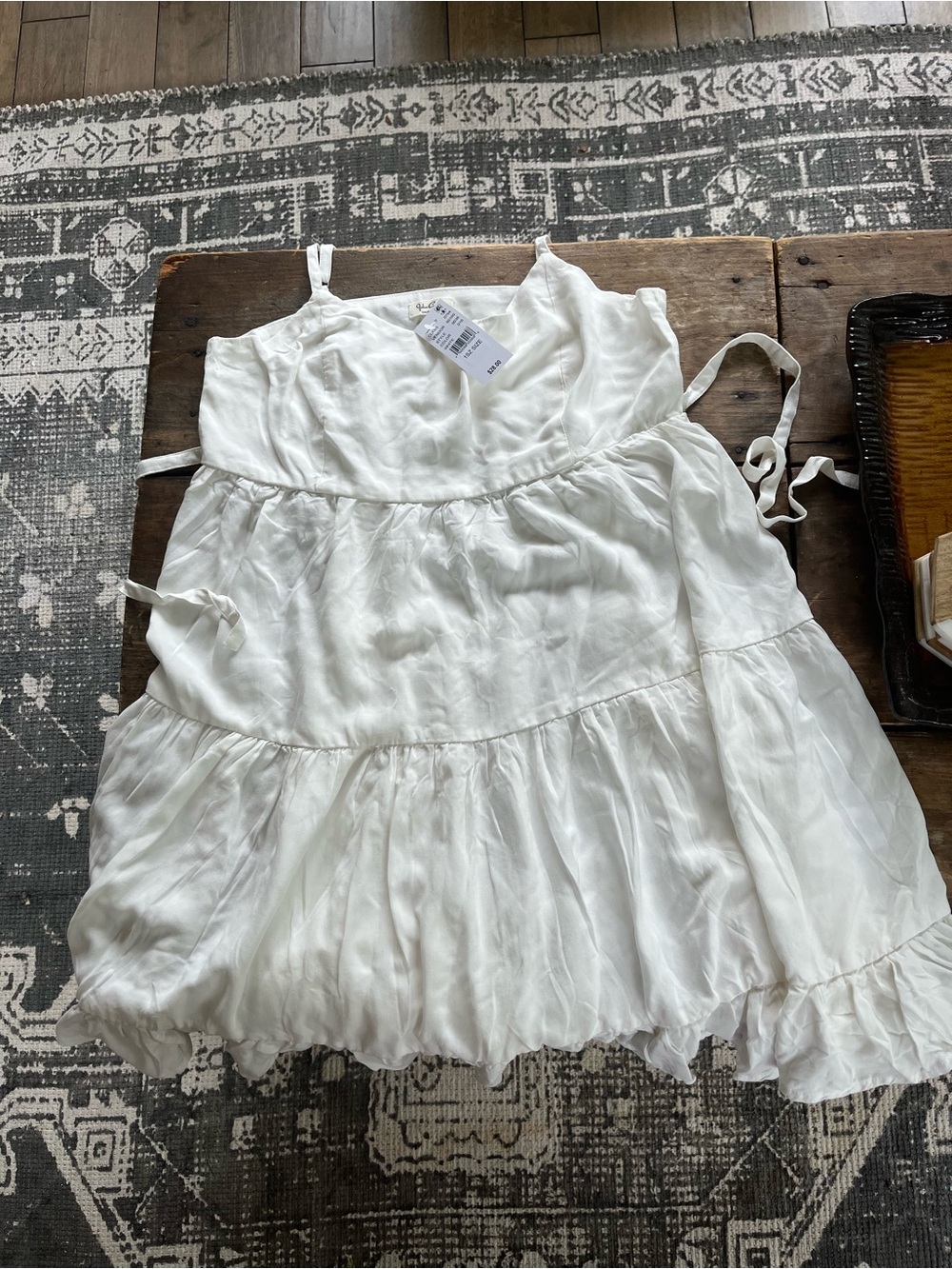 Brandy Melville White Tiered Spaghetti Strap Sundress NWT size XS/S